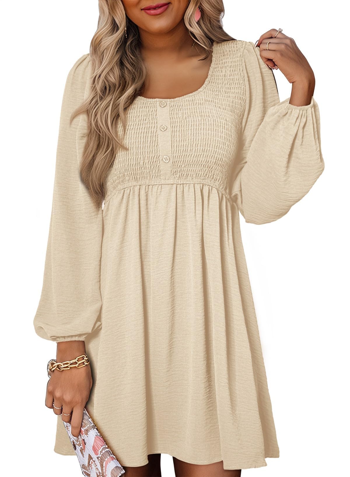 Dokotoo Fall Dresses for Women 2026 Casual Long Sleeve Mini Dress