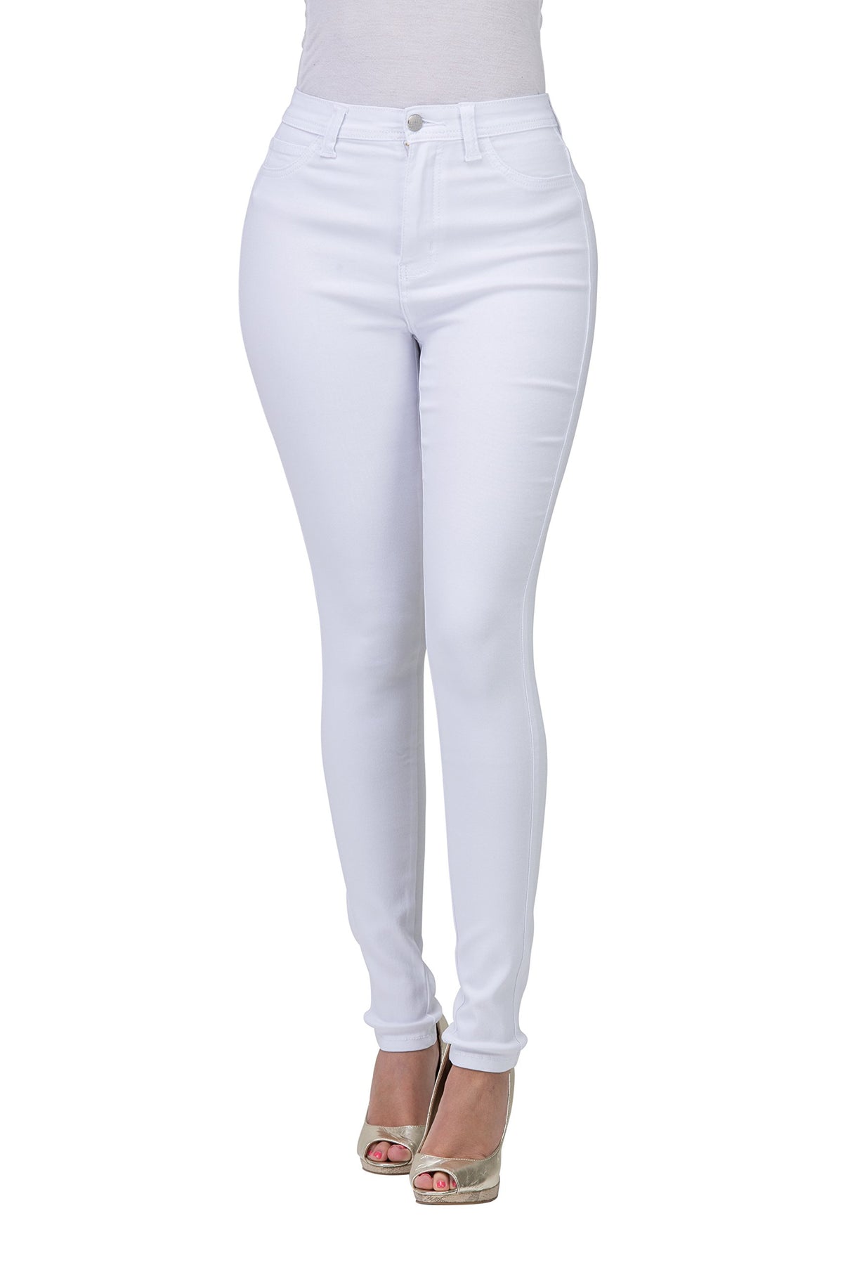 Women's High-Waisted Stretch Distressed Skinny Jeans