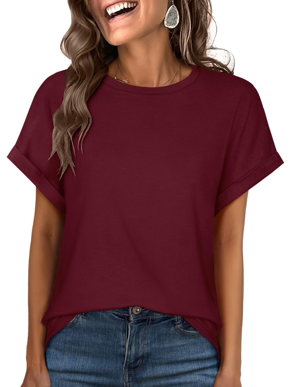 ANRABESS Women's Oversized Short Sleeve T Shirts