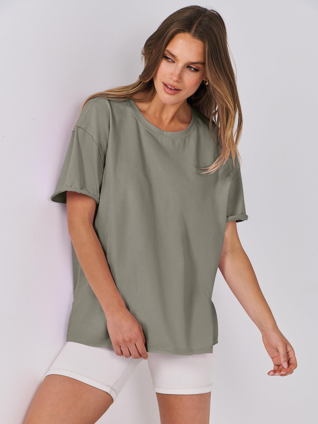 ANRABESS Womens Tops Oversized T Shirts Loose Fit Short Sleeve Crewneck Summer Casual 2026 Trendy Boxy Tee Blouse