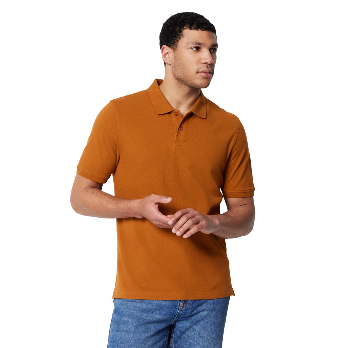 Amazon Essentials Men's Regular-Fit Cotton Pique Polo Shirt, Short Sleeve (Available in Big & Tall)