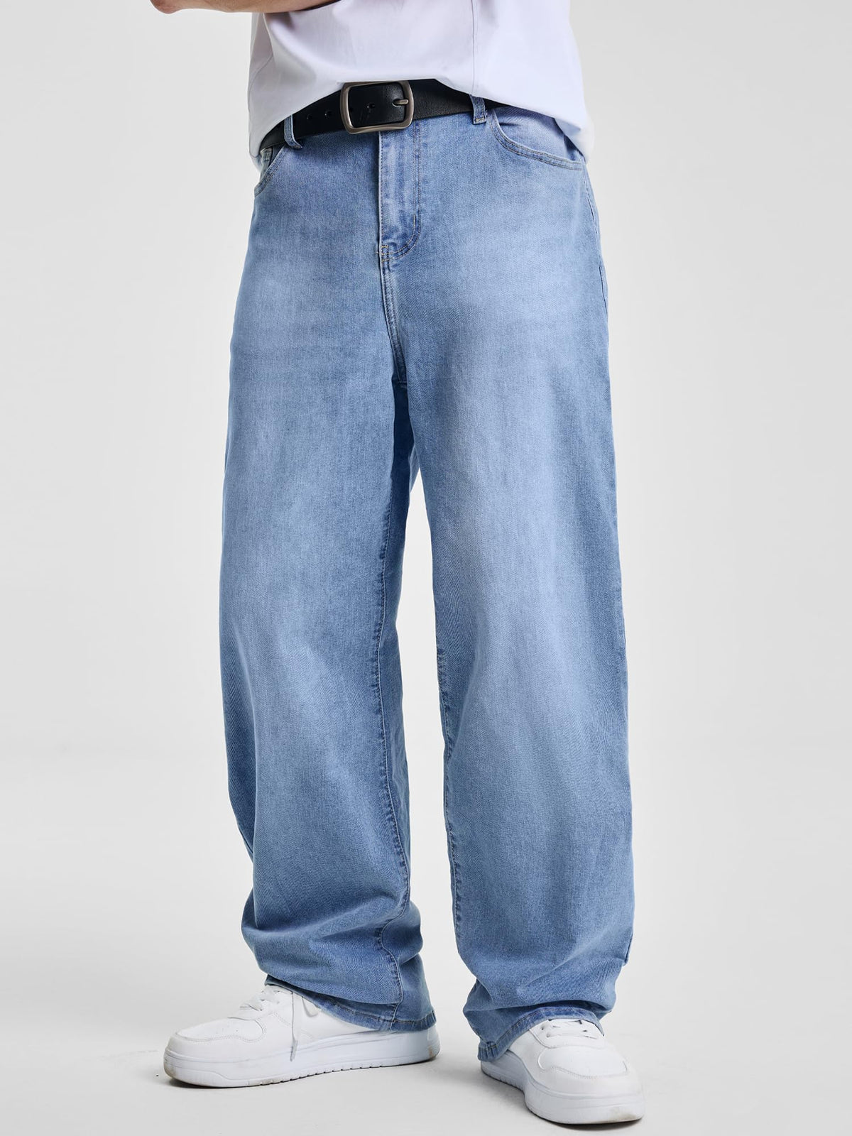 JMIERR Men's Baggy Wide-Leg Y2K Loose Fit Denim Jeans