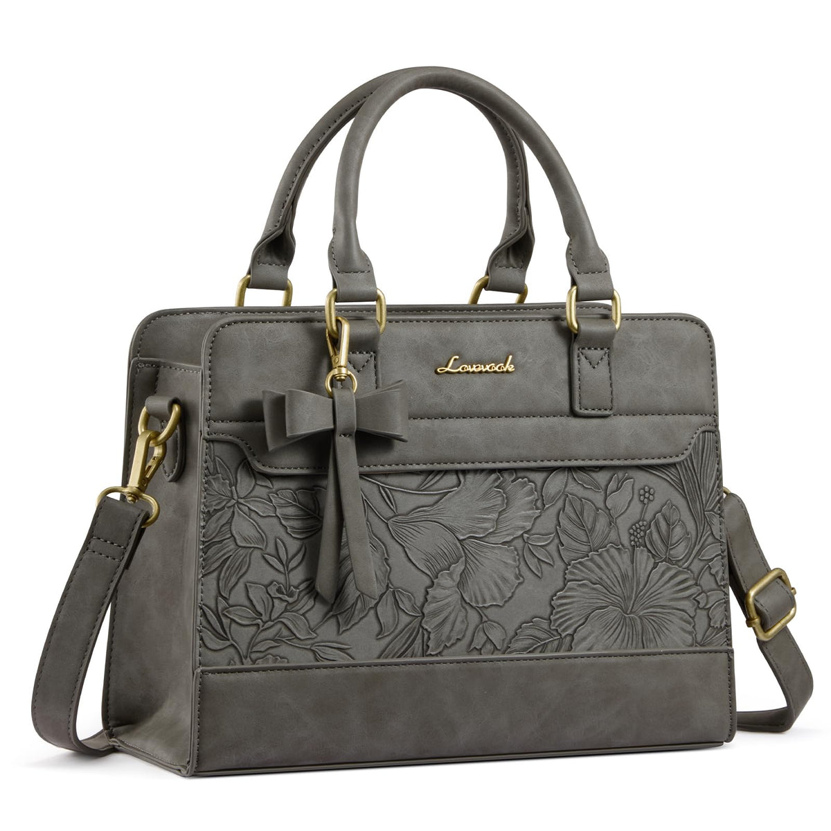 LOVEVOOK Women's Leather Tote Satchel Crossbody Handbag