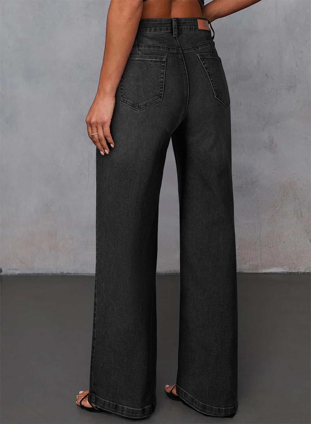 Sidefeel Women's Wide Leg Jeans High Waisted Stretchy Baggy Denim Pants