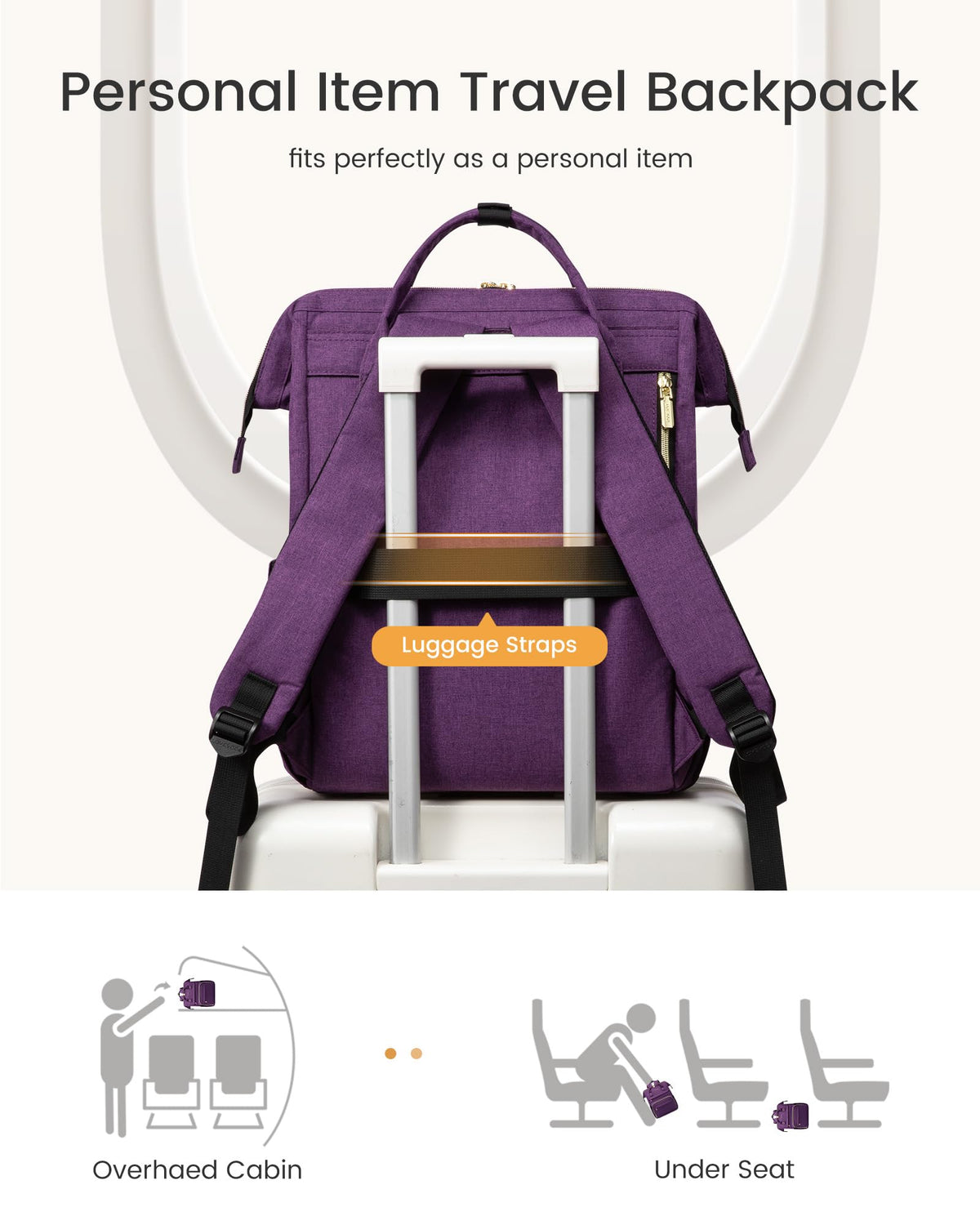 LOVEVOOK Laptop Backpack for Women Travel Business Computer Work Bag