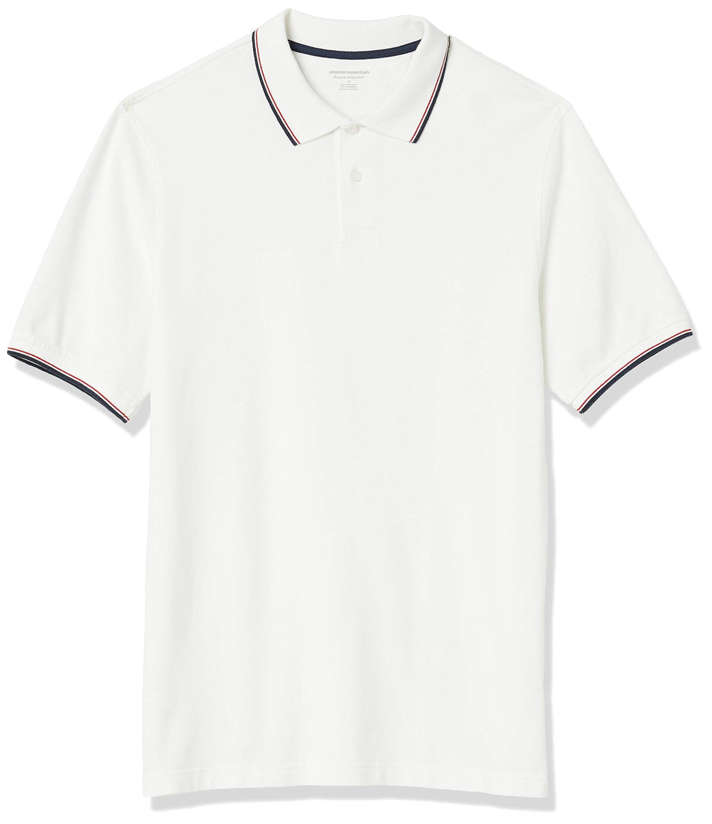 Amazon Essentials Men's Regular-Fit Cotton Pique Polo Shirt, Short Sleeve (Available in Big & Tall)