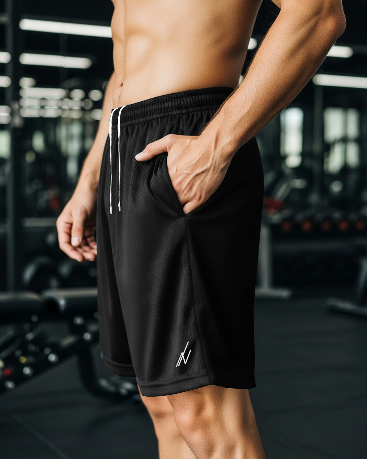 Men's Breathable Mesh Loose-Fit Athletic Gym Shorts Multipack