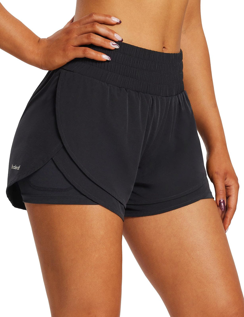 baleaf Women's 3" Workout Shorts High Waisted Athletic Running Shorts with Liner Sports Lightweight Quick Dry