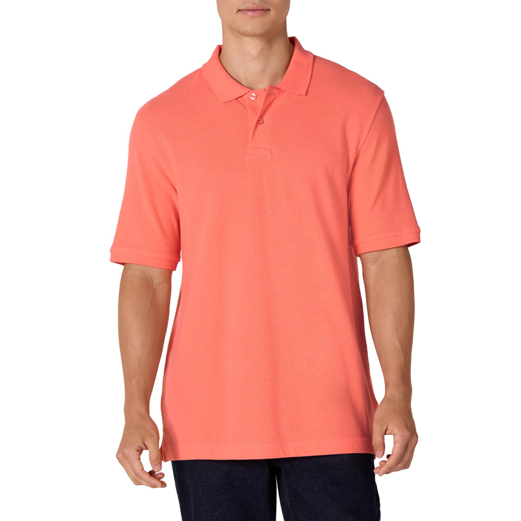 Amazon Essentials Men's Regular-Fit Cotton Pique Polo Shirt, Short Sleeve (Available in Big & Tall)