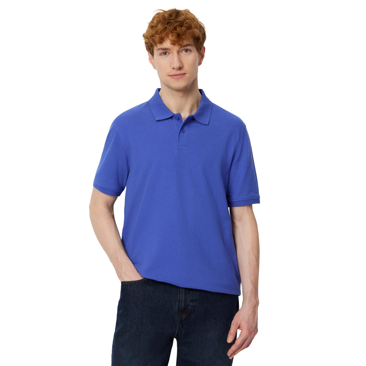 Amazon Essentials Men's Regular-Fit Cotton Pique Polo Shirt, Short Sleeve (Available in Big & Tall)