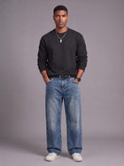 JMIERR Men's Stretch Baggy Wide-Leg Denim Jeans