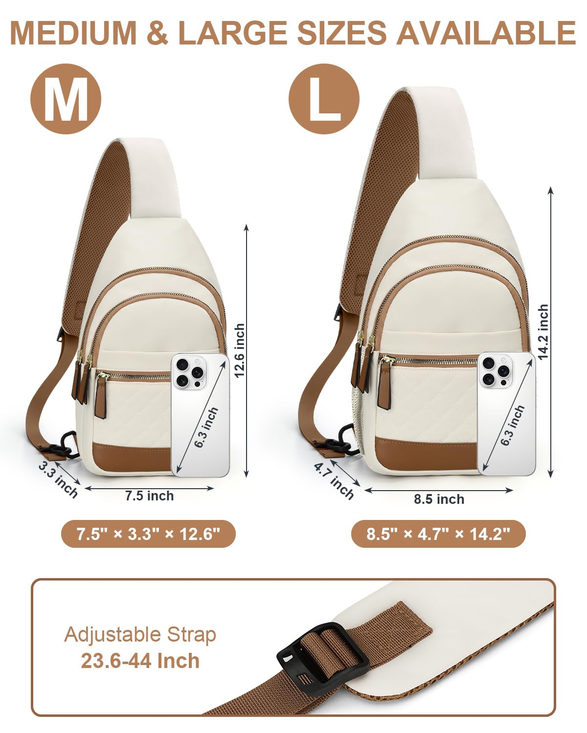 Capolo Sling Bag for Women Men Waterproof Crossbody Bags for Women Fanny Pack with Convertible Shoulder Strap for Travel