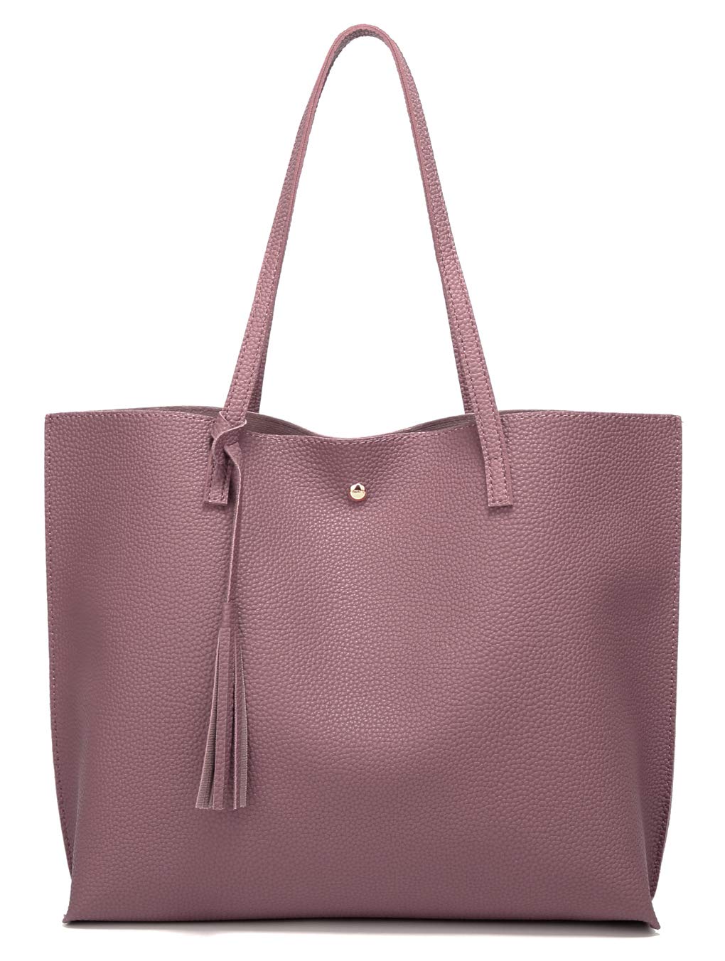 Dreubea Women's Soft Faux Leather Large Tassel Tote Shoulder Bag