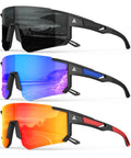 QALLY Polarized Wraparound Sports Sunglasses for Men & Women