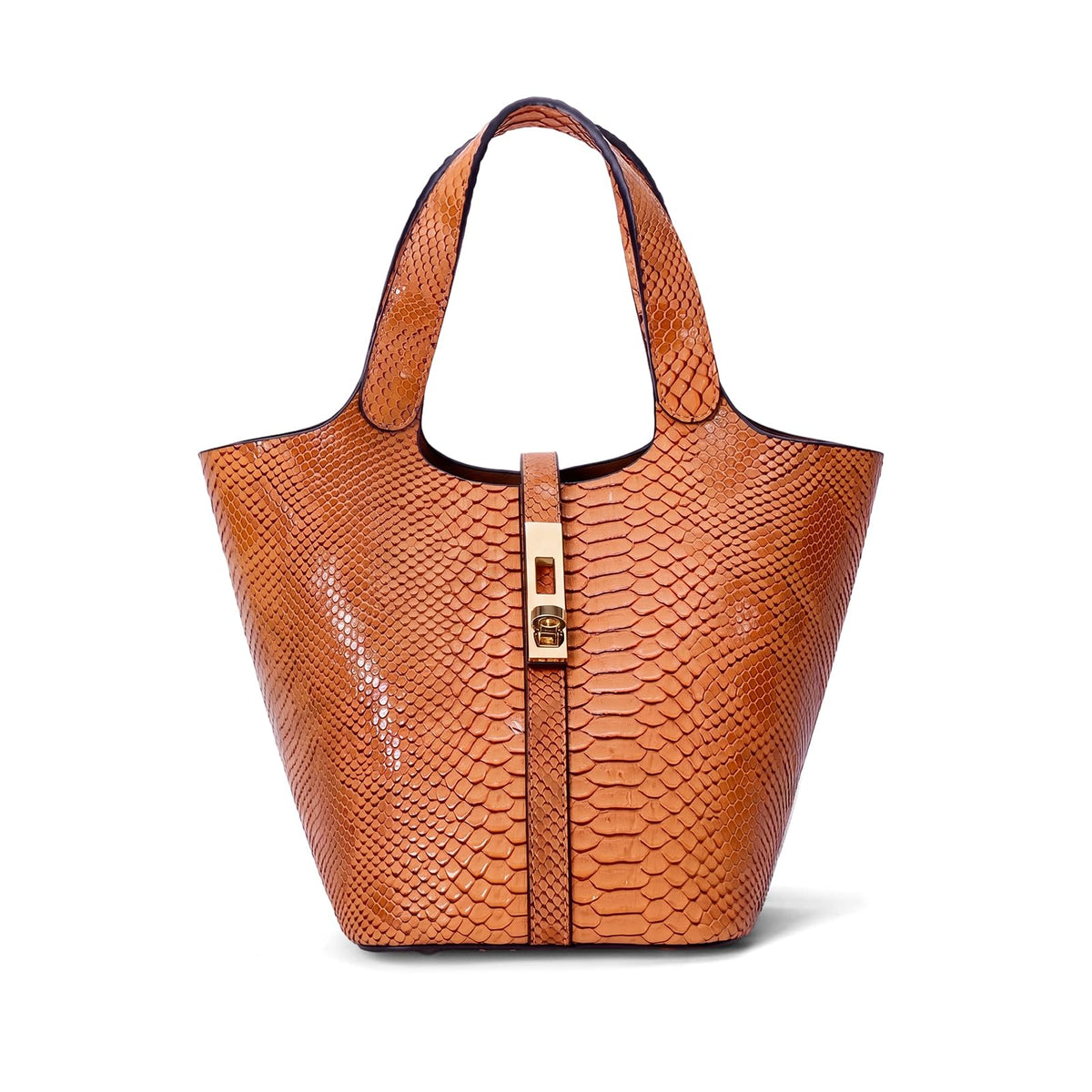 Women's Vegan Leather Top Handle Satchel Tote Handbag