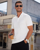 J.VER Men's Quick-Dry Stretch Moisture-Wicking Golf Polo Shirt