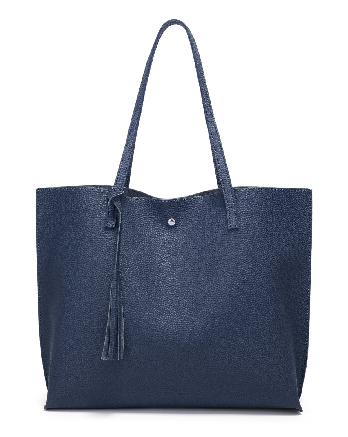 Dreubea Women's Soft Faux Leather Large Tassel Tote Shoulder Bag
