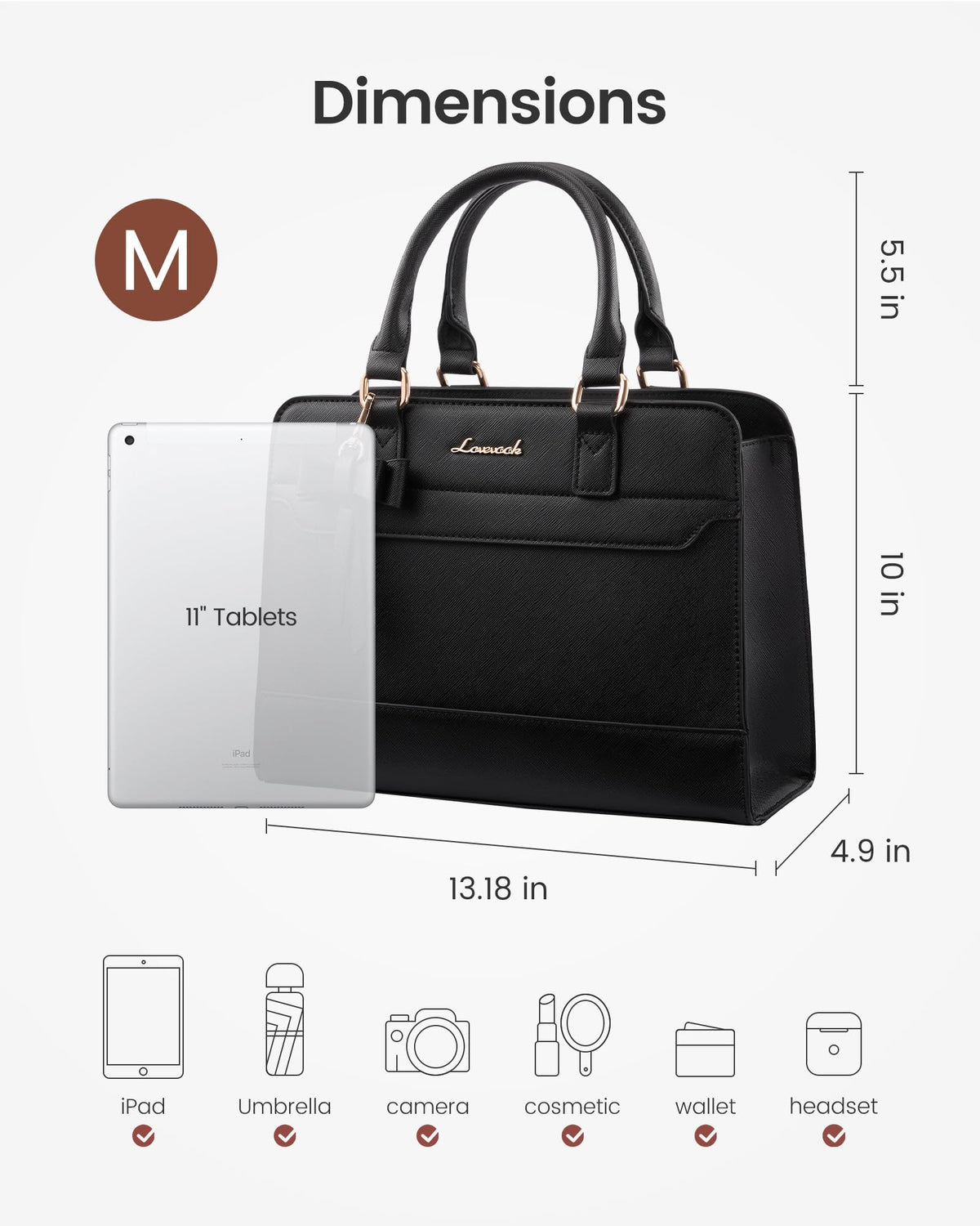LOVEVOOK Purses for Women,Leather Tote Purse and Handbags,Satchel Shoulder Crossbody Top Handle Bags with Zipper