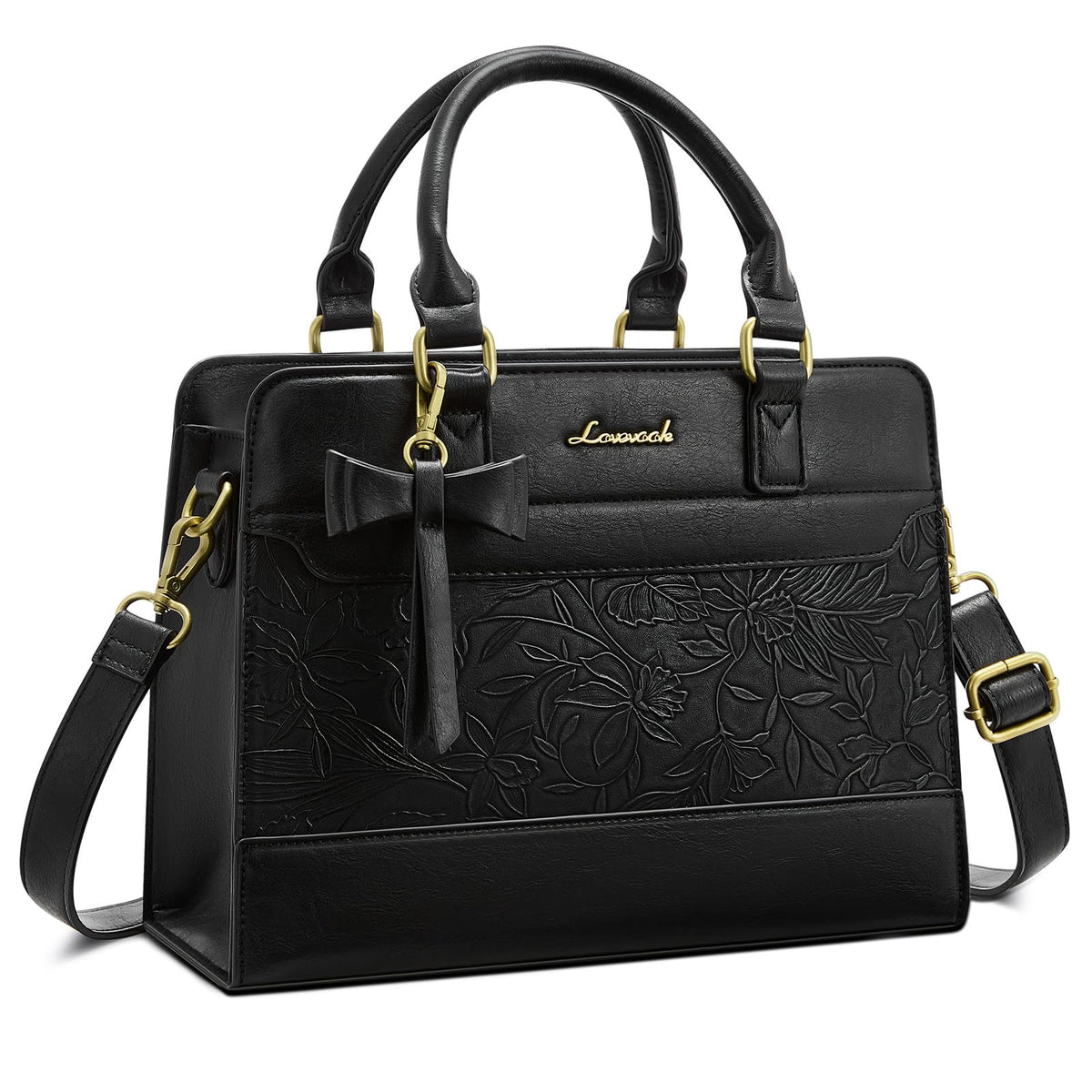 LOVEVOOK Women's Leather Tote Satchel Crossbody Handbag