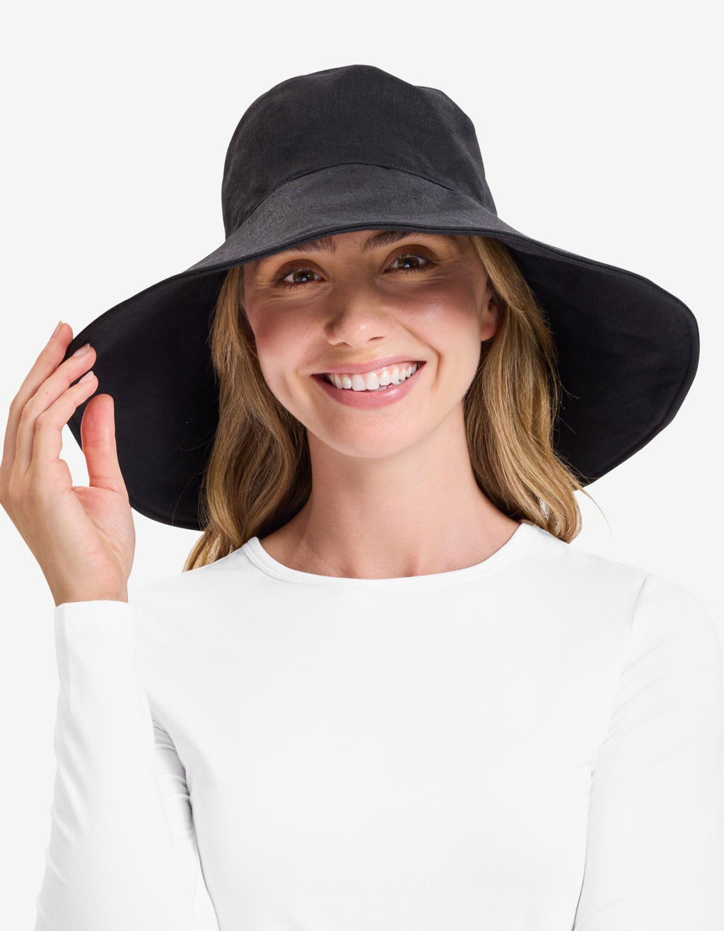 Solbari Women’s Ultra-Wide Cotton Linen Sun Hat UPF 50+