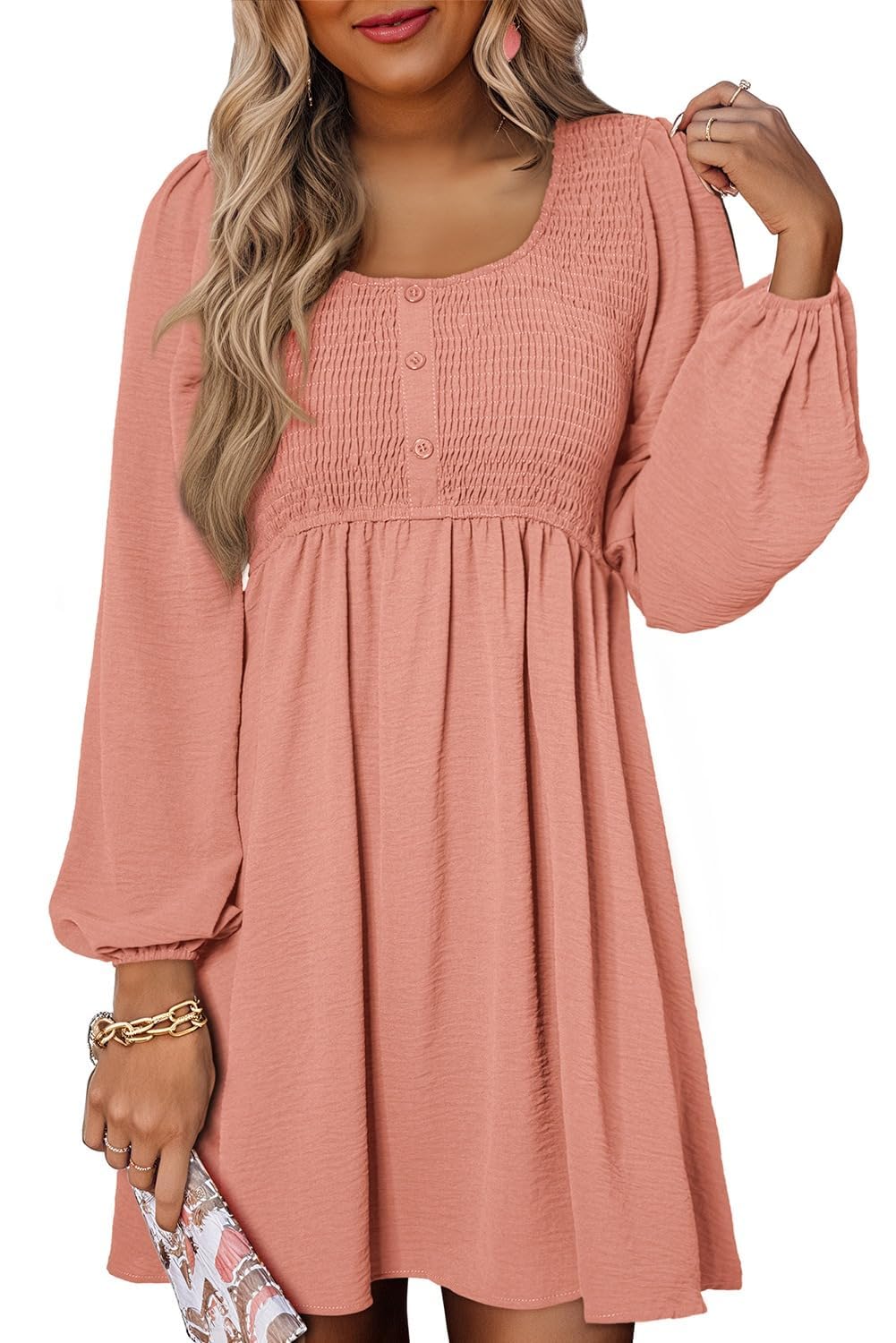 Dokotoo Fall Dresses for Women 2026 Casual Long Sleeve Mini Dress