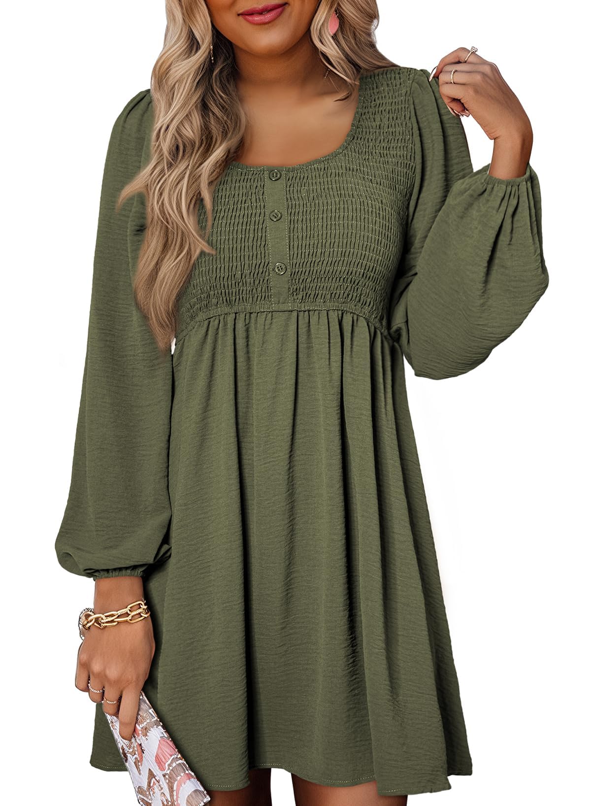 Dokotoo Fall Dresses for Women 2026 Casual Long Sleeve Mini Dress