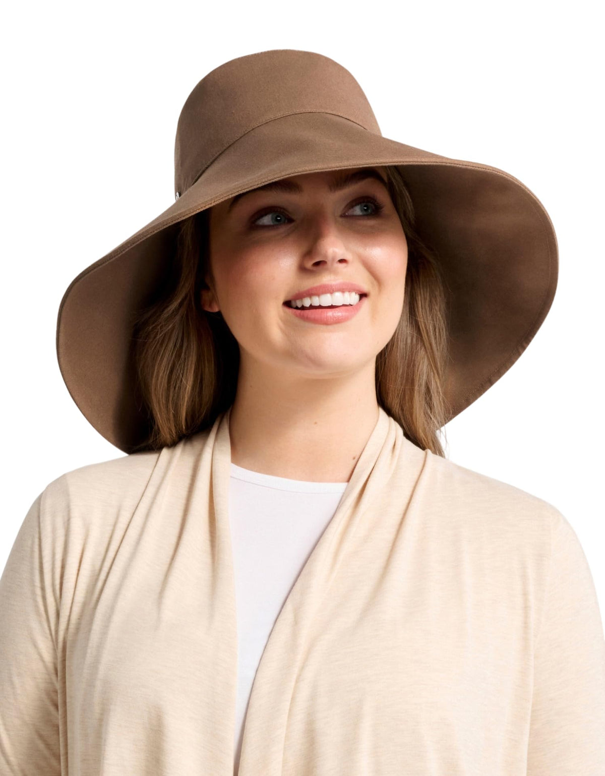 Solbari Women's Ultra-Wide Cotton Linen UPF 50+ Sun Hat