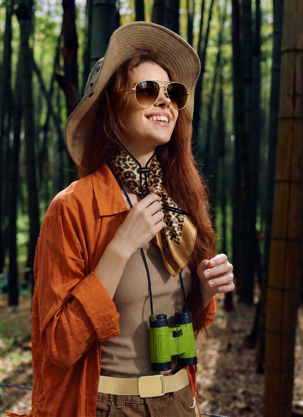 6 PCS Safari Costume Women, Zoo Keeper Costume Adult for Halloween