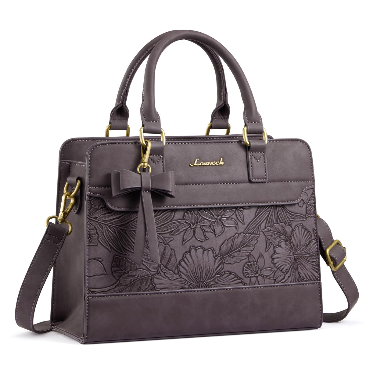 LOVEVOOK Women's Leather Tote Satchel Crossbody Handbag