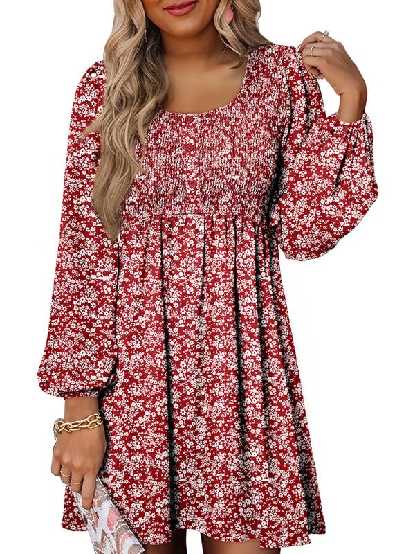 Dokotoo Fall Dresses for Women 2026 Casual Long Sleeve Mini Dress