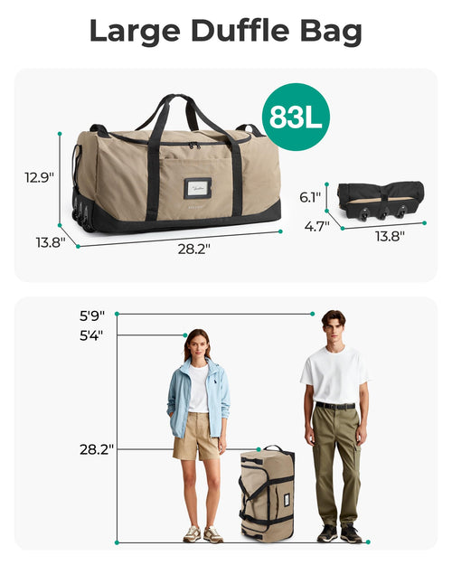 BAGSMART 83L Foldable Large Travel Duffle Bag