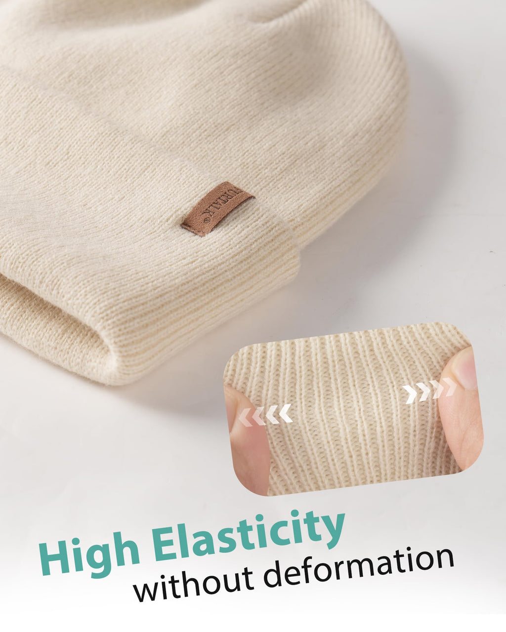 FURTALK Beanie for Men Women Cuffed Thick Knitted Winter Hat Skull Cap