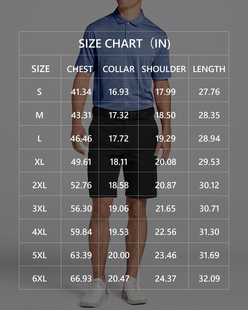 Men's Golf Polo Shirts Quick Dry Moisture Wicking Performance Stretch Short Sleeve Shirt Athletic Wrinkle-Free Summer Tops
