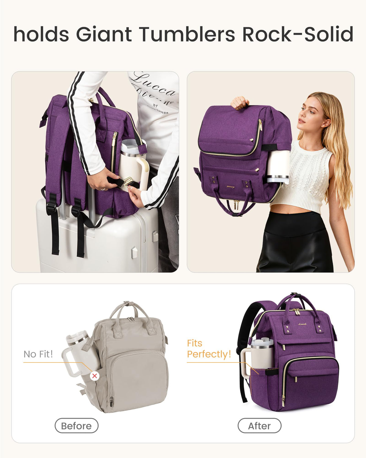 LOVEVOOK Laptop Backpack for Women Travel Business Computer Work Bag