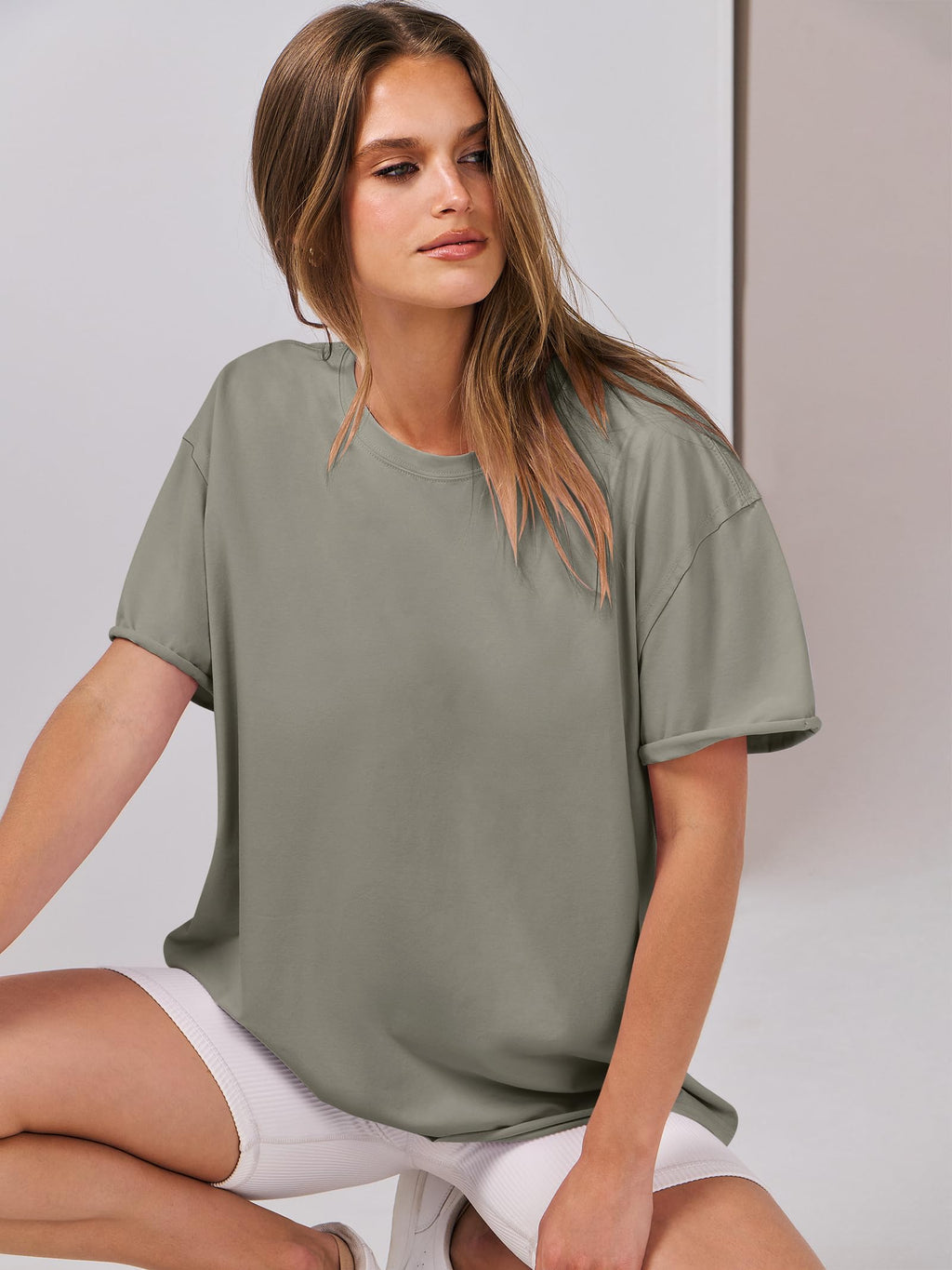 ANRABESS Womens Tops Oversized T Shirts Loose Fit Short Sleeve Crewneck Summer Casual 2026 Trendy Boxy Tee Blouse