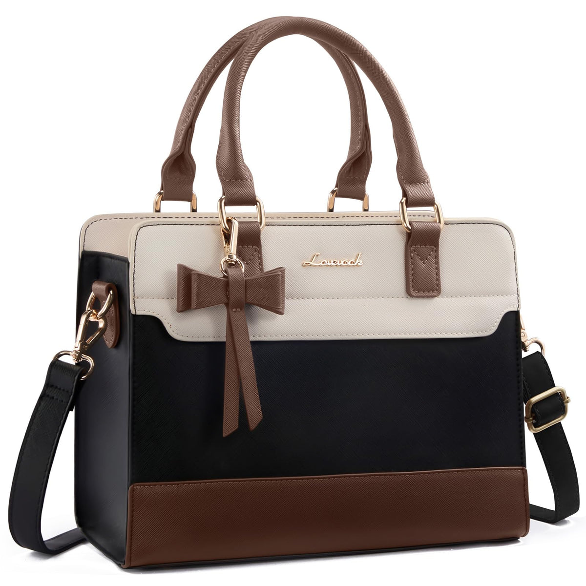 LOVEVOOK Women's Leather Tote Satchel Crossbody Handbag