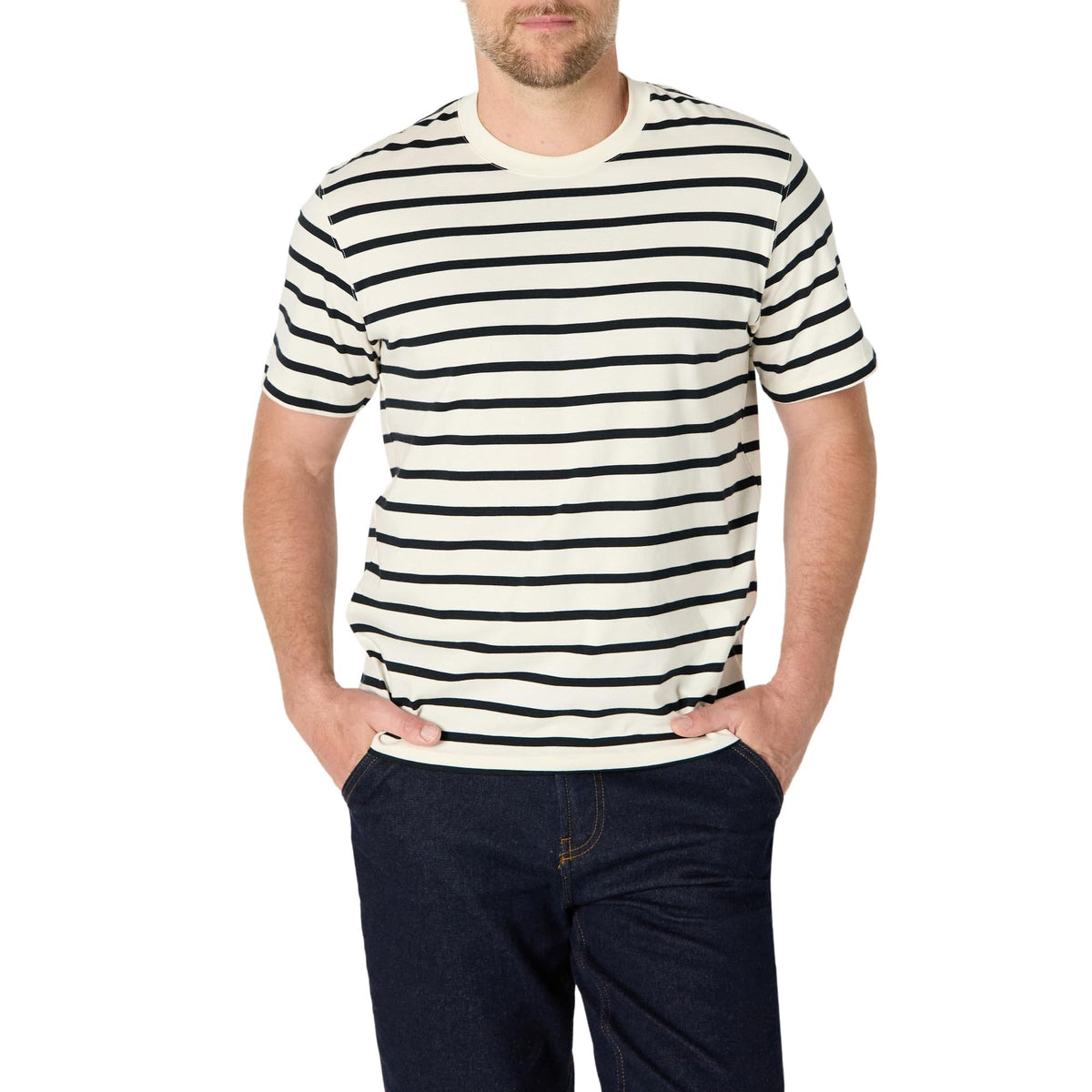 Amazon Essentials Men's Relaxed Fit Cotton Jersey T-Shirt, Soft Fabric