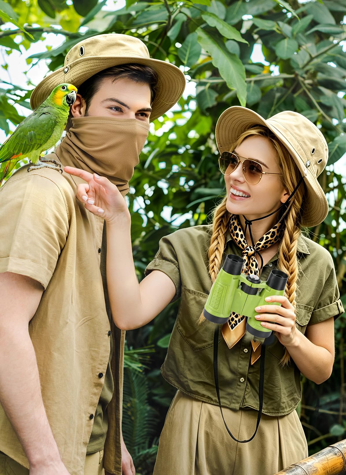 6 PCS Safari Costume Women, Zoo Keeper Costume Adult for Halloween