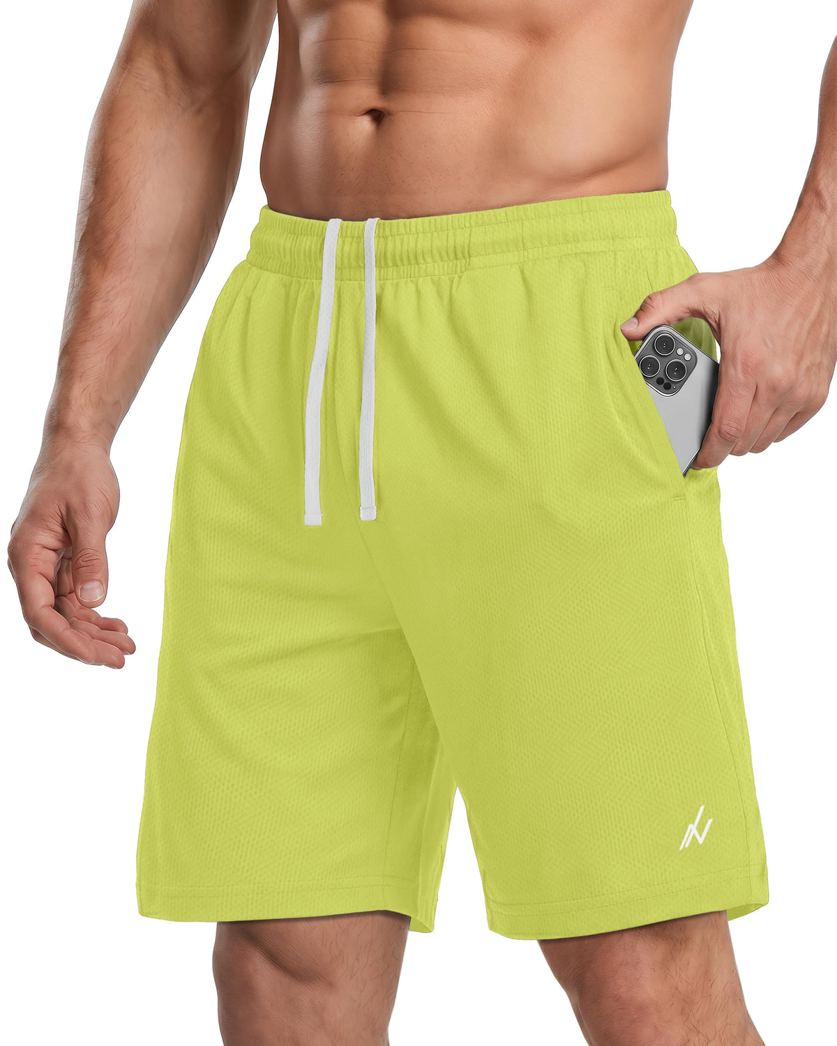 Men's Breathable Mesh Quick-Dry Loose-Fit Athletic Shorts
