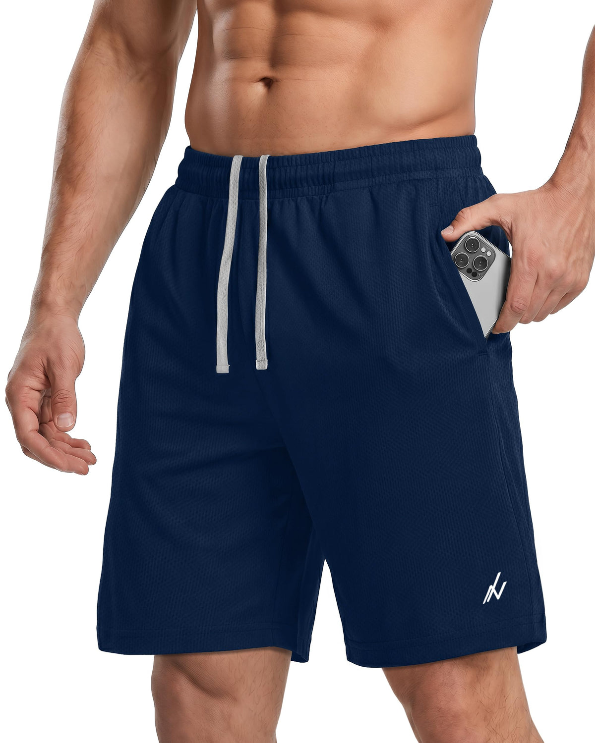 Men's Breathable Mesh Quick-Dry Loose-Fit Athletic Shorts