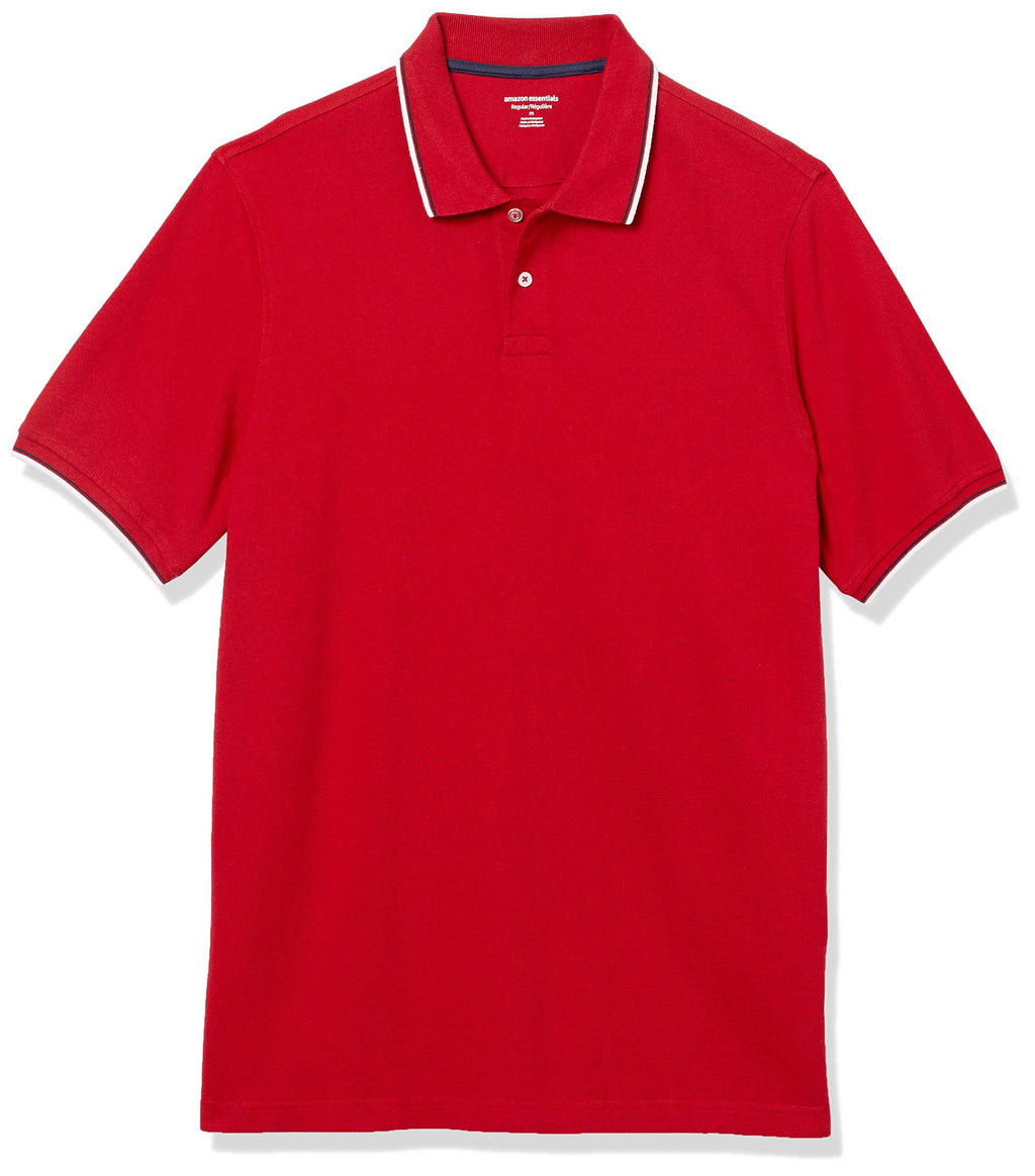 Amazon Essentials Men's Regular-Fit Cotton Pique Polo Shirt, Short Sleeve (Available in Big & Tall)