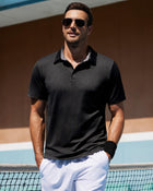 J.VER Men's Wrinkle-Free Stretch Moisture-Wicking Golf Polo Shirt