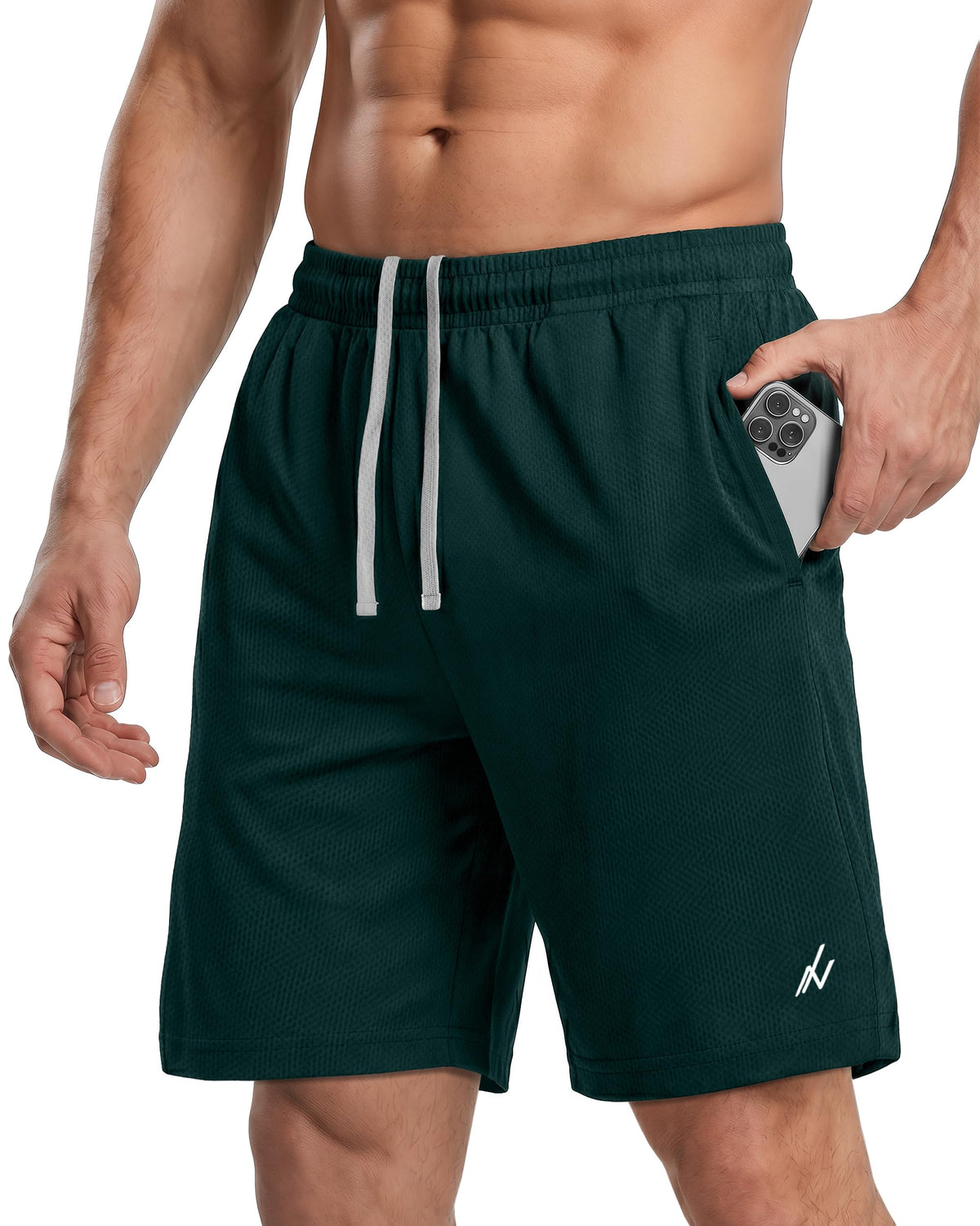 Men's Breathable Mesh Quick-Dry Loose-Fit Athletic Shorts