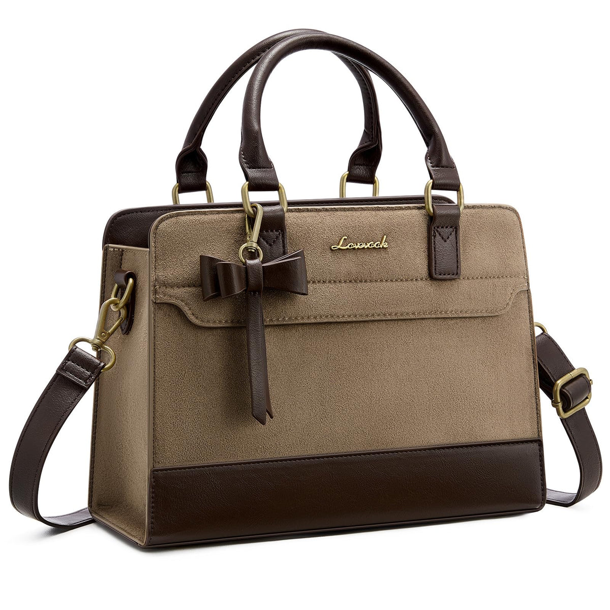 LOVEVOOK Women's Leather Tote Satchel Crossbody Handbag