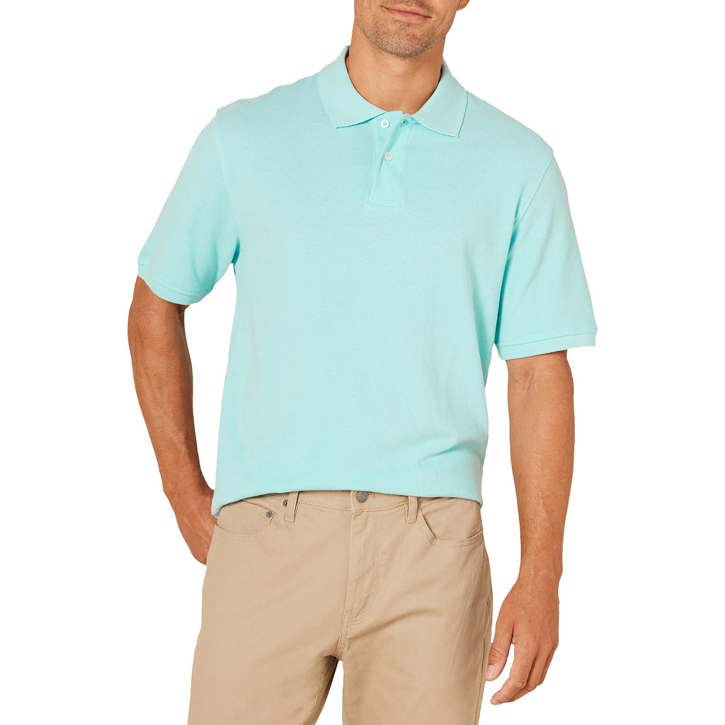 Amazon Essentials Men's Regular-Fit Cotton Pique Polo Shirt, Short Sleeve (Available in Big & Tall)