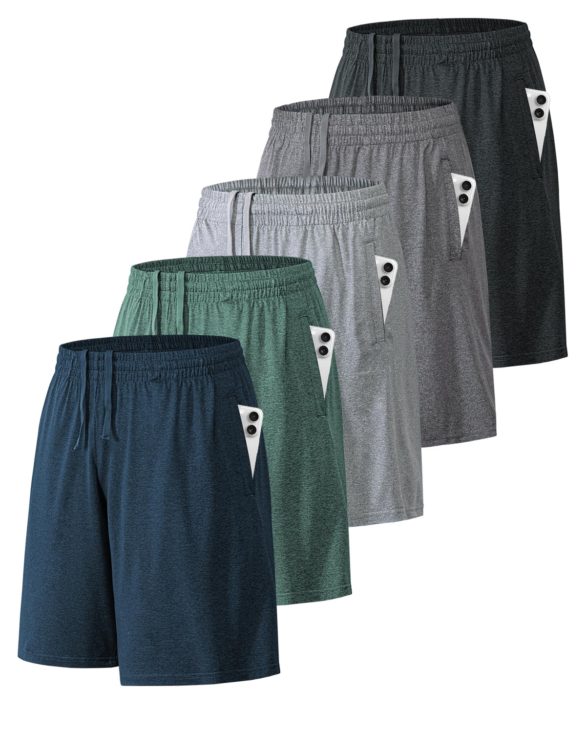 BALENNZ Men's Quick-Dry Athletic Workout Shorts with Pockets