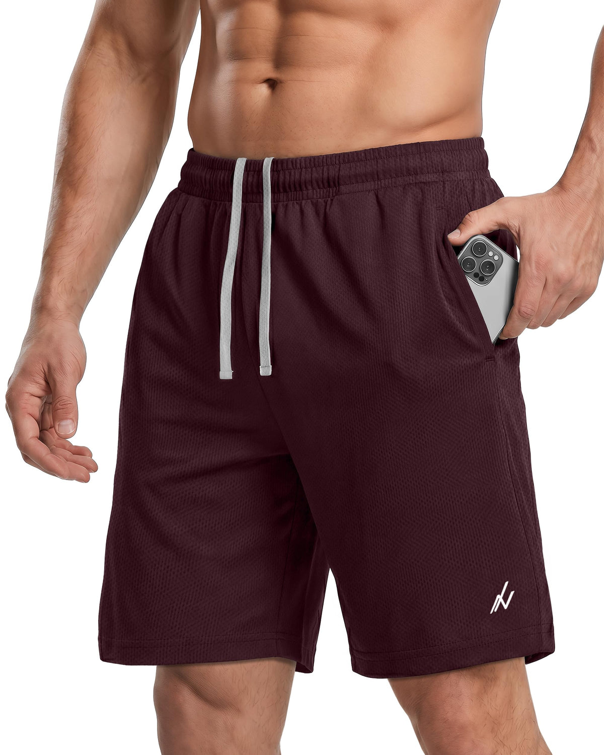 Men's Breathable Mesh Quick-Dry Loose-Fit Athletic Shorts