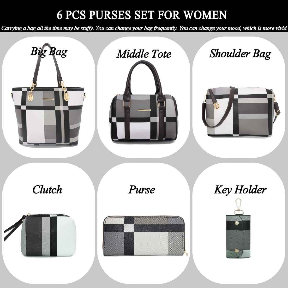 2E-youth Designer Purses and Handbags for Women Satchel Shoulder Bag Tote Top Handle Bag