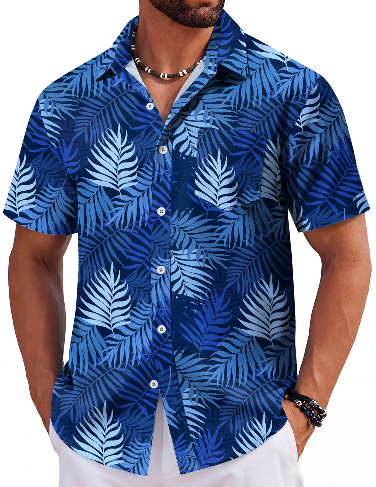 COOFANDY Mens Hawaiian Shirts Short Sleeve Tropical Button Down Shirts Floral Summer Beach Shirt