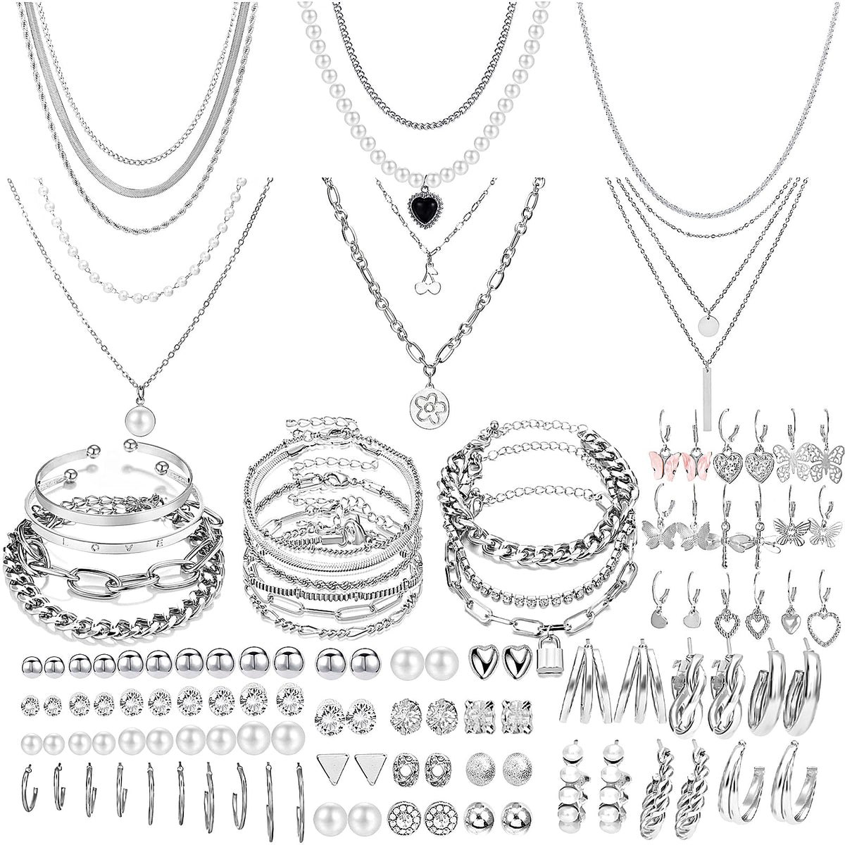 NEWITIN 69-Piece Gold Bohemian Jewelry Set for Women